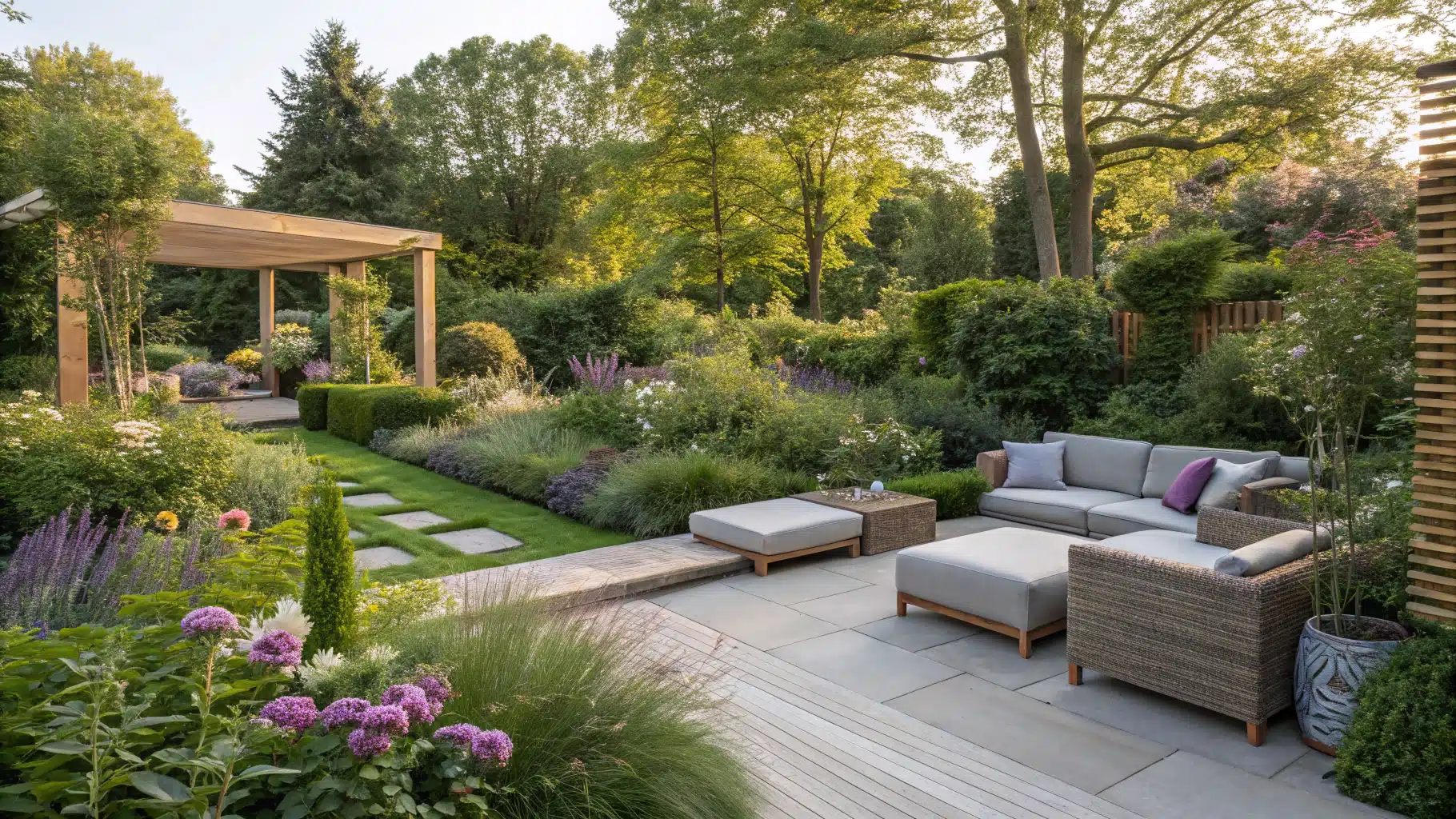 mobilier modulable pour le jardin